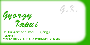 gyorgy kapui business card